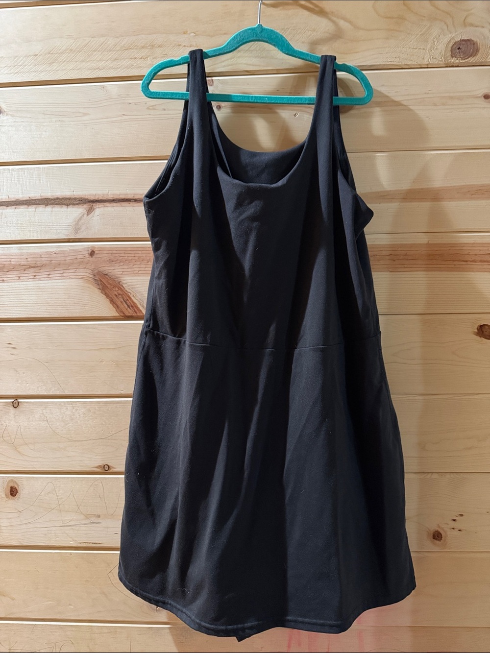 Classic Black Scoop Neck A-Line Women's Athletic Dress